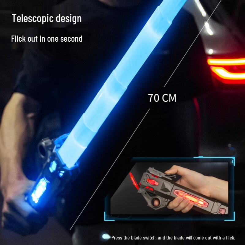 Two-in-One Telescopic Lightsaber Toy for Kids - Luminous Star Wars Laser Sword