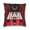 Nutcracker Doll Print Sofa Cushion Cover Pillowcase Home Decoration Party Car Bedding