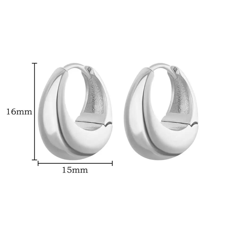 Punk Spike Rivet Hoop Earrings For Women Stainless Steel Huggie Earrings Ear Cuff Piercing Earring Gothic Jewelry Accessories