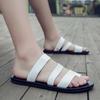 Fashion Outdoor Beach Shoes Men Flip Flops Fashion Breathable Summer Light Genuine Leather Casual Shoes Slides Black Sandal Men