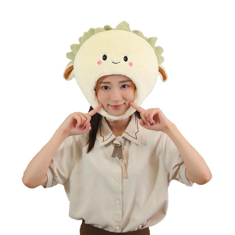 Cotton-filled durian headgear, hat, photo props, cartoon headgear, photo props, performance props