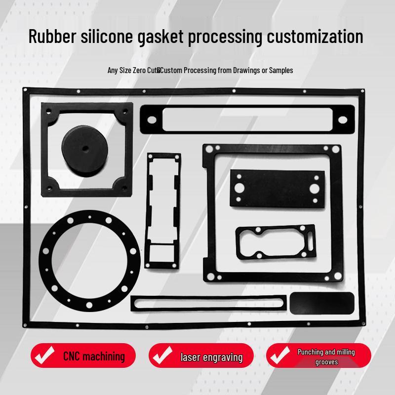 FFKM Fluororubber Waterproof Gasket, Custom Silicone Seal, EPDM Flat Washer Gray [customized]
