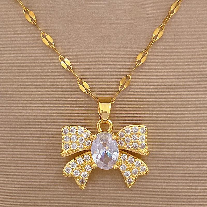 

Guochao Micro-Inlaid Butterfly Accessories Live Supply Palace Style Full Of Diamonds Inlaid Luxury Necklaces