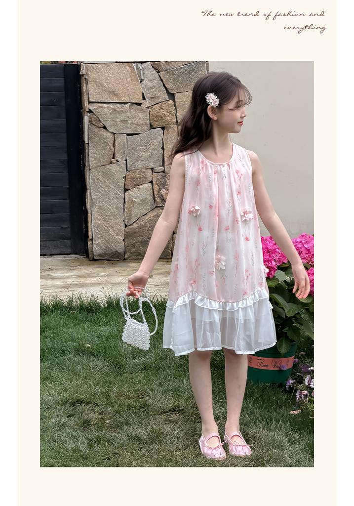 Girls' Dress Summer 2026 Western-Style Gauze Skirt