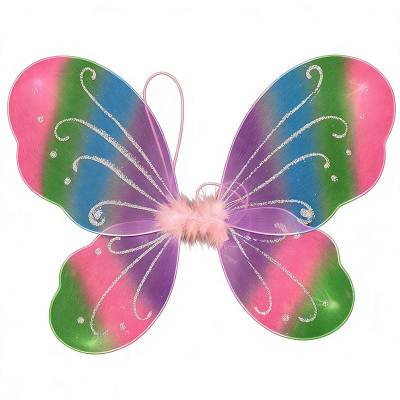 1pcs Fairy Butterfly Wings for Girls Sparkly Princess Angel Wings Fairy Butterfly Dress up Glitter Decor Cosplay Birthday Party