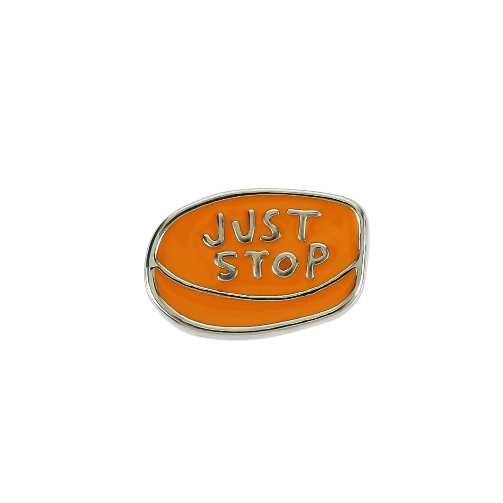 Mini Embroidery Letter Cartoon Lapel Pin Brooch