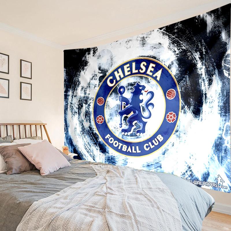 Chelsea Football Club Crest Tapestry, Unique Design Tapestry, Wall Decor for Bedroom,Livingroom, Playroom,Heartwarming Fan Holiday Gifts