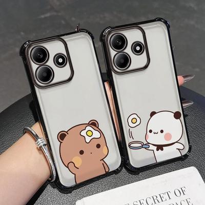 Case for Redmi Note 14 Pro Plus 9 Pro 11s 11 A3 A5 12 Note 13 K80 13C 10 Lite Phone Cover Funny Bear Couple Paired