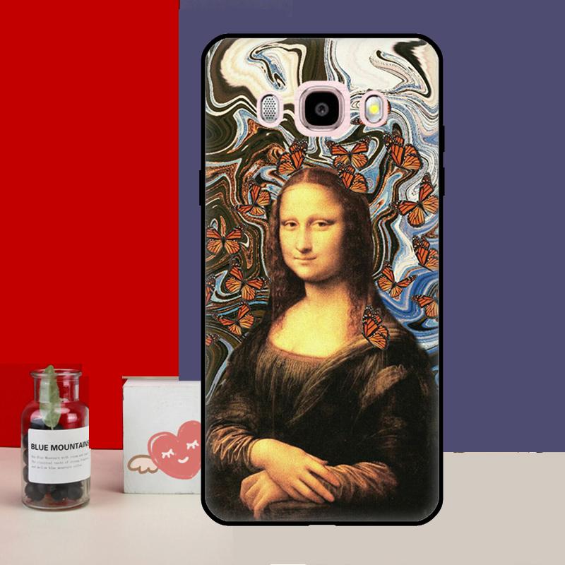 Mona Lisa Case For Samsung Galaxy J3 J5 J7 2016 A3 A5 2017 A6 A7 A8 A9 J8 J4 J6 Plus 2018 Back Cover