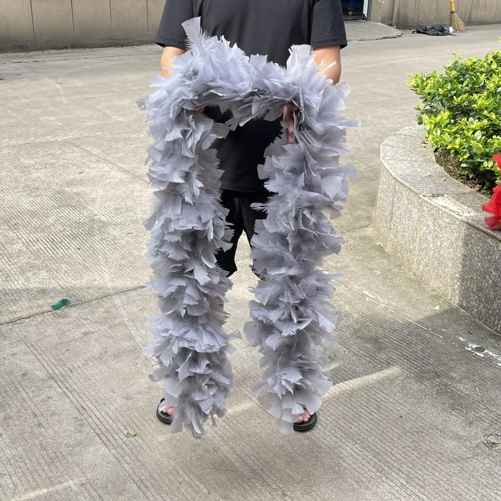 DIY 2 Yards Fluffy  Turkey Marabou Feathers Boa 200Grams White Feather for Crafts Wedding Party Christmas Decoration Plumes Shawl