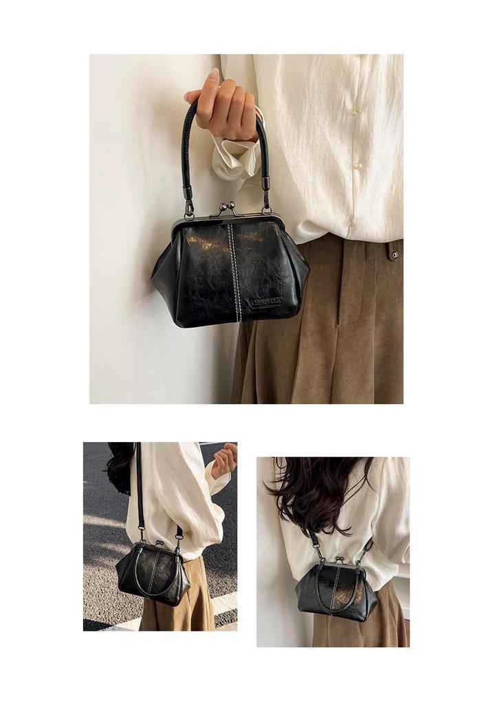Elegant Women's Crossbody Handbag - Soft Leather, Trendy Niche Design, Simple Single-Shoulder Messenger Bag