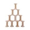 10pcs Wooden Empty Thread Spools Natural Wood Color 47mm X31mm