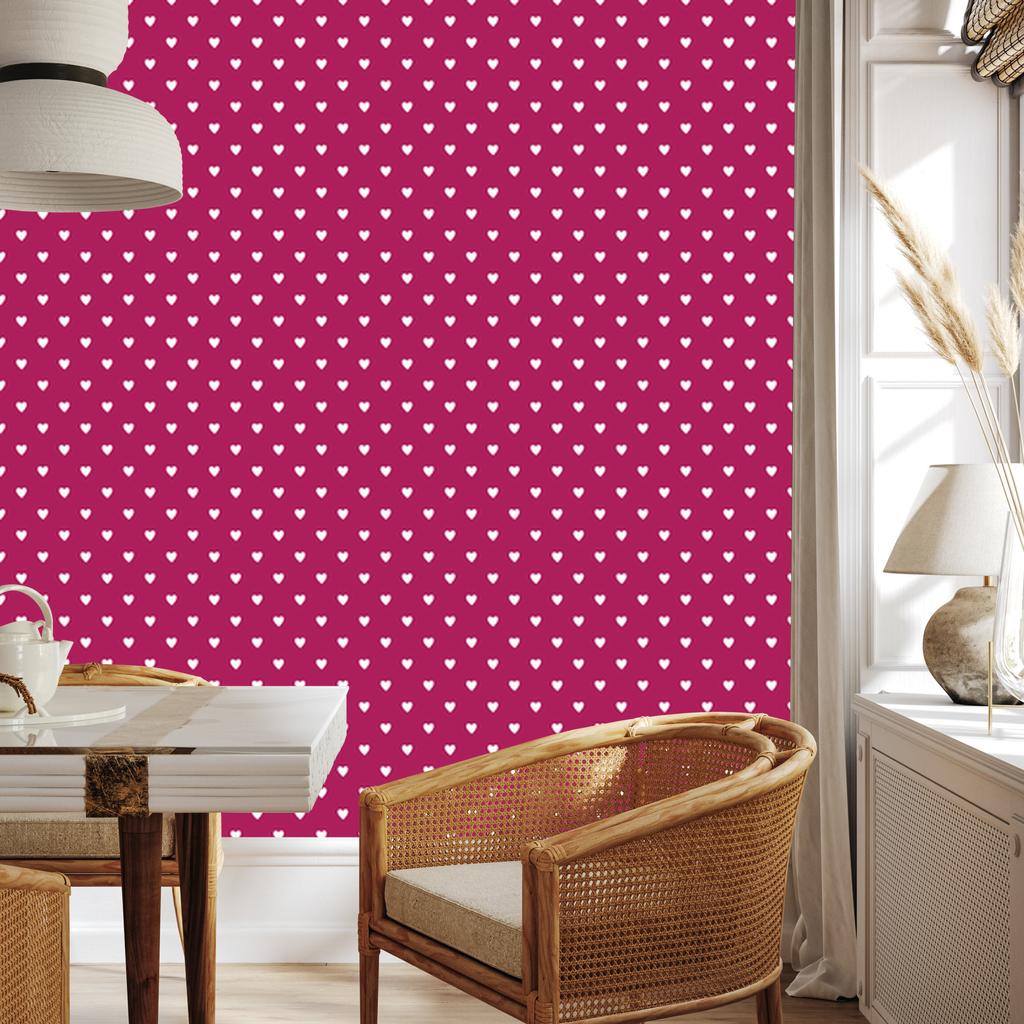 Purple and Powder Pink Hearts Wallpaper 50x1000
