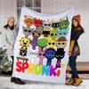1pc SPRUNKI5 Theme Blanket - Digital Print, Polyester, Cozy for All Seasons, Perfect for Outdoor, Camping, and Travel