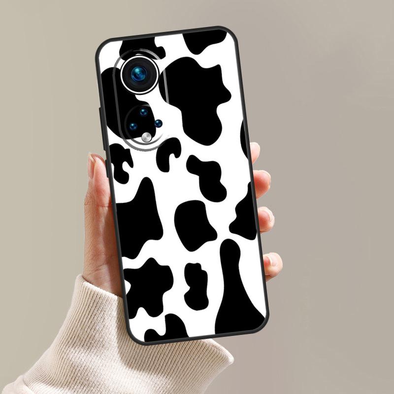 White Black Cow Print Case For Honor Magic 7 5 6 8 Pro 200 400 50 70 90 Lite X8c X8b X9a X9b X9c X9d Win RT Cover