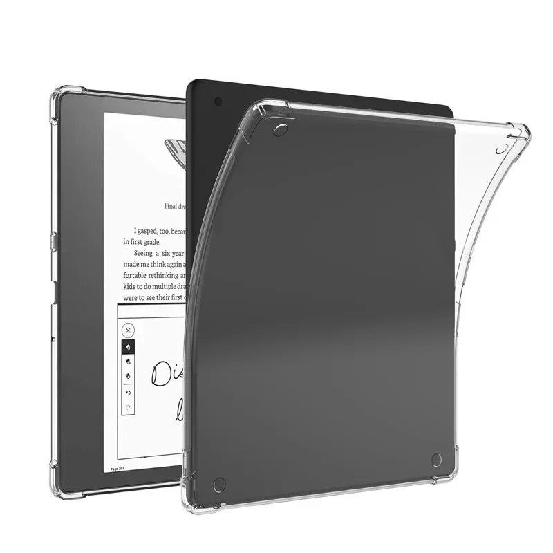 Für Kindle Scribe Hülle 10,2 Zoll Ultraklare, weiche, flexible, transparente TPU-Haut-Stoßfänger-Rückseitenabdeckung
