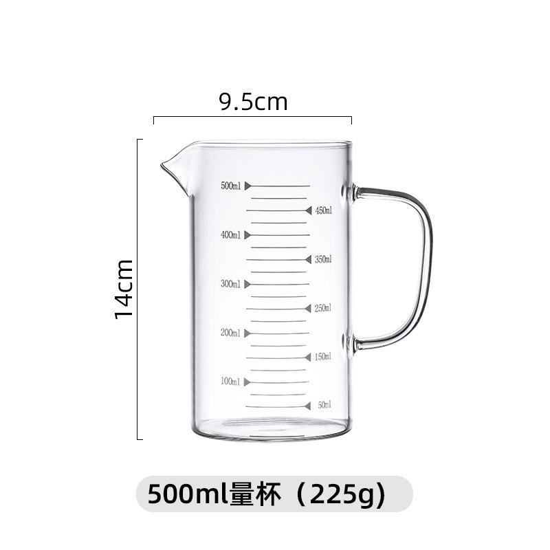 High Temperature Resistant Measuring Cup, Kitchen With Handle, Graduated Cup, Borosilicate Glass, Simple Electric Ceramic Furnace Heating Glass