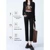 Women's High-Waist Slim Fit Black Cigarette Pants (2025 Spring Collection)