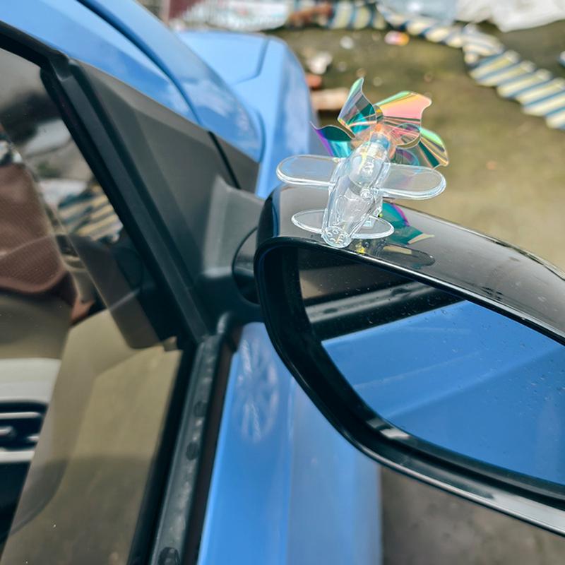 Exterior Car Decorations Car Wind Powered Colorful Light Airplane Shape Wind Powered LED Light For Trucks Vehicles Motorcycle