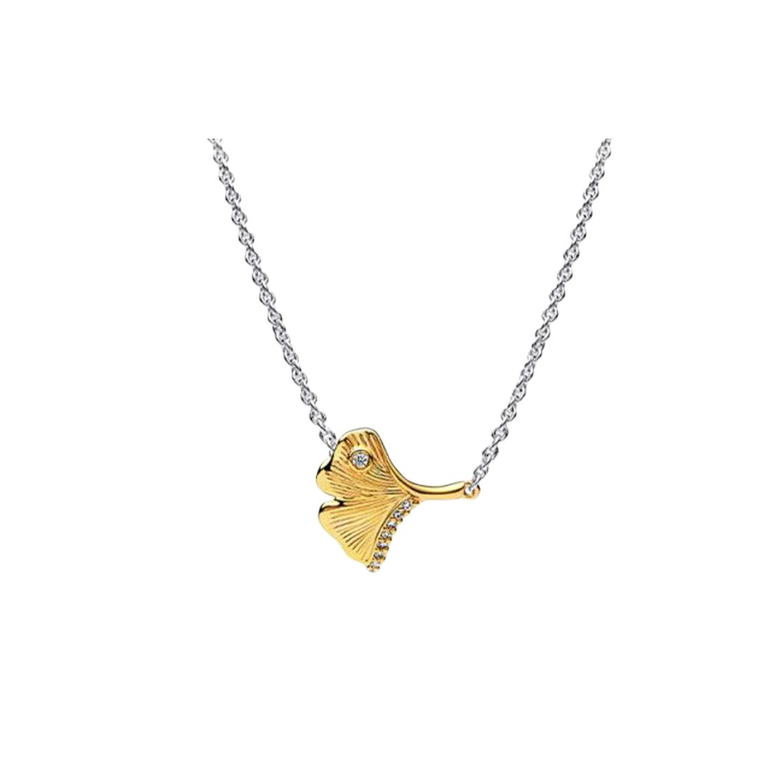 Pandora Elegant Ginkgo Leaf Design Necklace Women necklace 362443C01