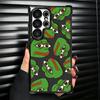 Funny Sad Forg P-Pepe Meme Plating Phone Case For Samsung Galaxy S24 S25 FE S26 Edge S23 Ultra S22 S21 Plus S20 Anti-Fall Airaba