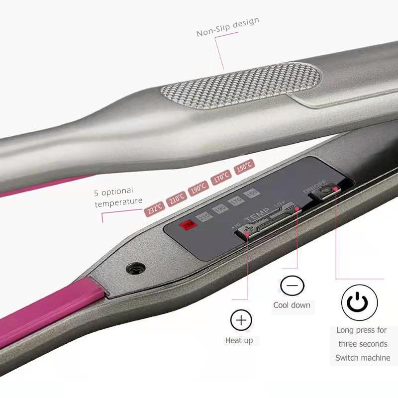 Curling Iron Hair Straightener Small Flat Iron for Short Hair Hair Curler Beard Thin Pencil Flat Iron Titanium Travel