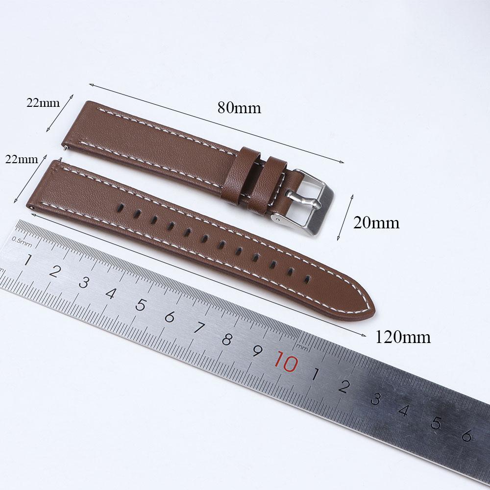 Genuine Cowhide Watch Strap 20mm 22mm Calfskin Watchband for Casio for Women Men Watch band Accessories Solid Buckle Black Brown