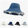 Sunshade Shabby Fisherman Hat Retro Sun Protection Basin Cap Denim Bucket Hats  Spring