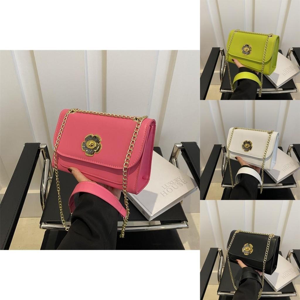 Vintage Inspired Small Square Bag Fashionable Casual Pu Leather Shoulder Bag In Black Green White Rose Pink And Khaki