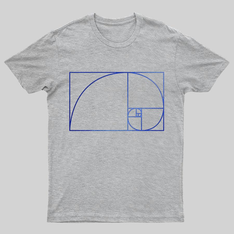 Fibonacci Spiral Geek Graphic T-Shirt