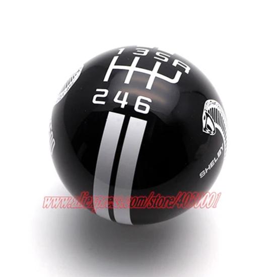 

Universal 5MT 6MT Speed Shift Knob Snake Shifter Resin Ball Shaped Cobra Gear Shif Knob Black-white word 6R