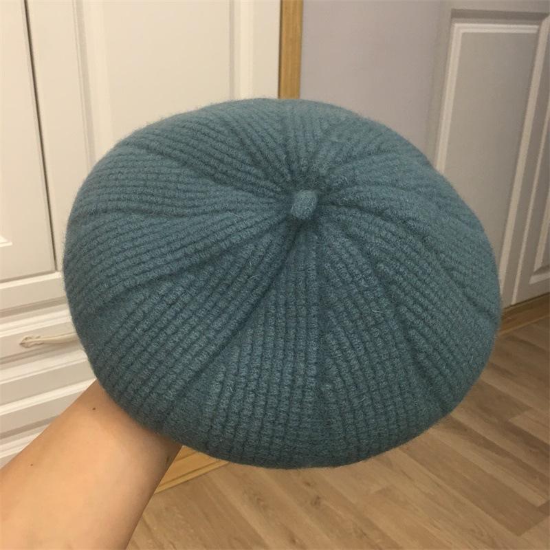 Hat Lady Autumn and Winter Wool Wool Beret Literary Retro Pumpkin Hat Versatile Painter Hat Tide