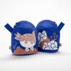 Kusubashi Mon Ori MiW Gusseted Pouch - Ptarmigan Pair Calling Spring [A-69968-90-B] Blue