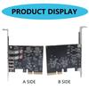 Highly Speed USB3.2 Gen 2 PCIE 4X 5 Port Adapter Card with Type A &Type C Interfaces for Widely Use PCIe Converters