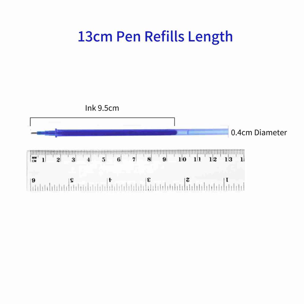 50 Pieces Blue Ink Erasable Gel Ink Pen Refills Fine Point 0.5mm Replacement Gel Pen Refills for Erasable Pens Office