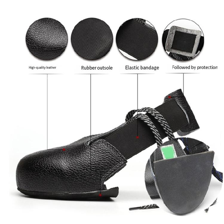 Cubrezapatos de Seguridad con Correa Ajustable, Punteras de Acero Antiaplastastamiento, Cubrezapatos Protectores Antideslizantes para Hombres y Mujeres