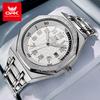 OPK 8158 Men's Watches Stainless Steel Auto Date Luminous Waterproof Business Original High-end Men's Quartz Wristwatch