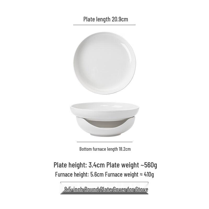 JINMEILI Ceramic Round Chafing Dish Set