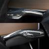 2pcs ABS Carbon Fiber Car Gear Shift Knob Trim Cover for Tesla Model 3/Y