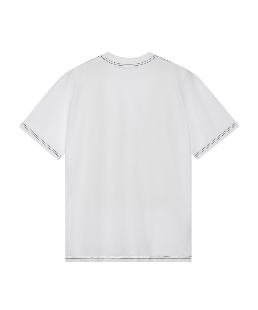 REST&RECREATION Rs Logo Stitch T-Shirt - White