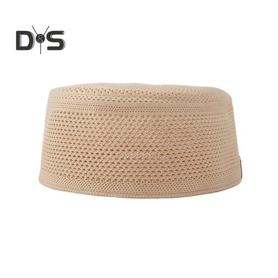 

Мужская шляпа-цилиндр с сетчатым дизайном в этническом стиле, прочная воздухопроницаемая однотонная шляпа, аксессуар для повседневной носки M бежевый