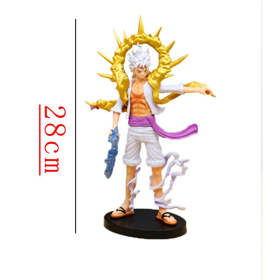 8-28cm One Pie Anime Figures Nika Luffy Gear 5th Action Figure Gear 5 Sun God Pvc Figurine Gk Statue Model Decoration Toys