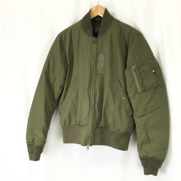 BASE CONTROL MA-1 & Camouflage Reversible 70% Down Jacket Men S Khaki Camouflage Coat Jumper cBH618(USED)