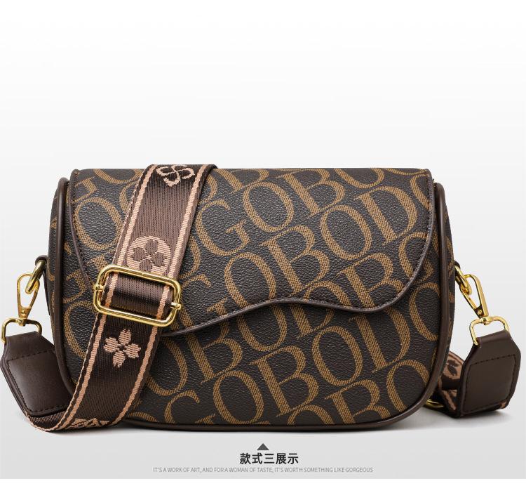 Vintage bedruckter Brief vielseitige kleine quadratische Tasche