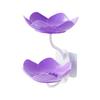 Drain Soap Tray Double Layer Wall Mounted Soap Box for Balcony Tubs Bathroom