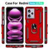 Für Xiaomi Redmi Note 12 Pro Hülle Stoßfest Panzer Metallring Magnetische Halterung Handyhülle Für Redmi Note 12 Pro + Plus Rückseite