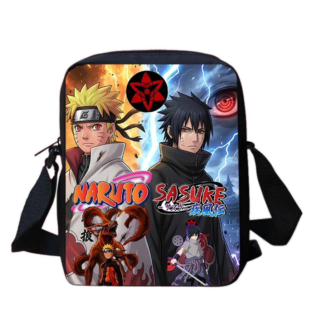 NARUTO Anime Kids Crossbody Bag,Adjustable Straps,Secure Zipper,Lightweight&Durable,for School & Daily Use,for 5-11 Boys & Girls