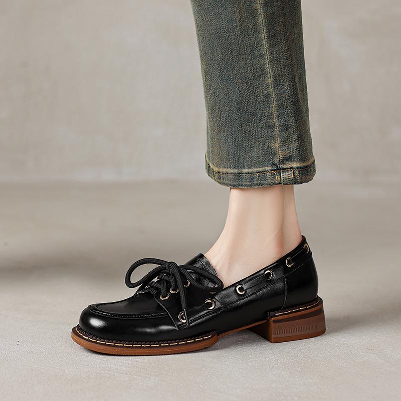Fashion 2025 New Spring Women Pumps Shoes for Women French Round Toe Low Heel Loafers Chunky Heels Ladies Shoes Gladiator Oxford Shoes