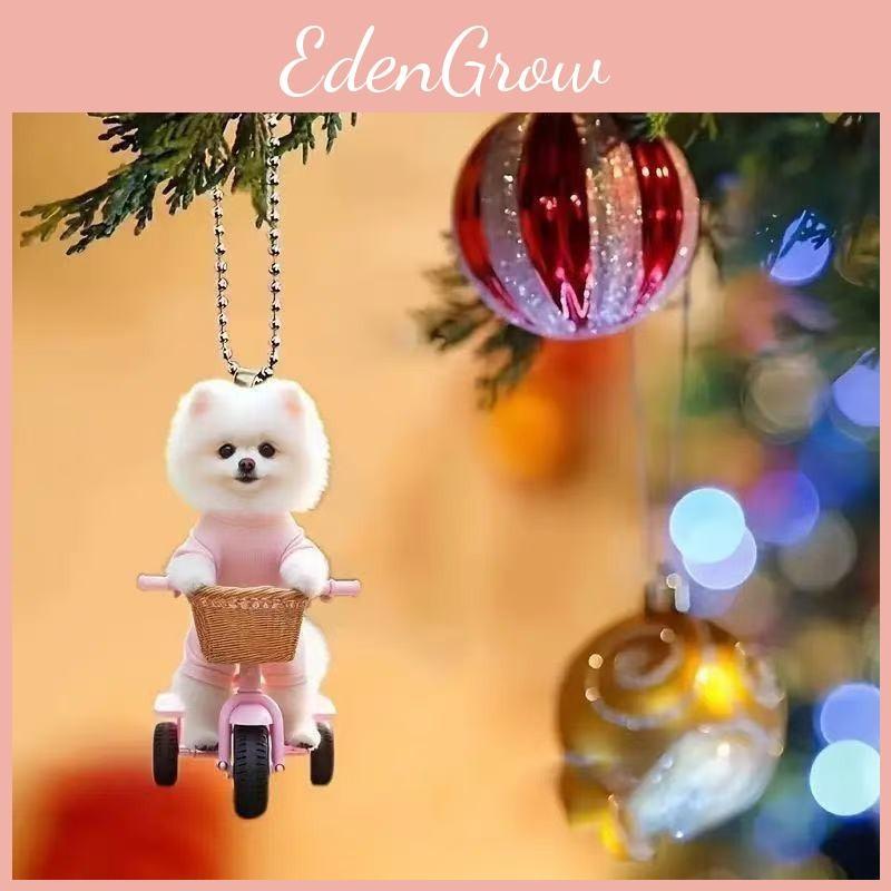 2d Acrylic Car Accessory Cartoon Dog Rearview Mirror Vehicle Decoration Pendant