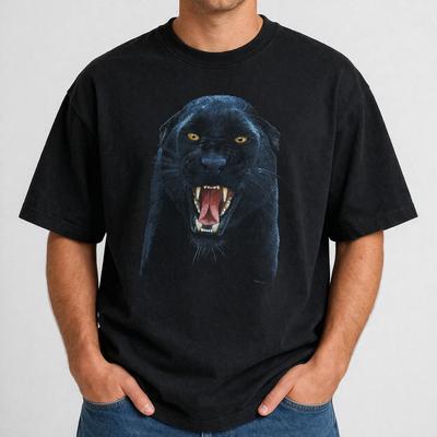 Vintage 90s Panther Animal Nature Graphic T-Shirt Black Unisex S-3XL